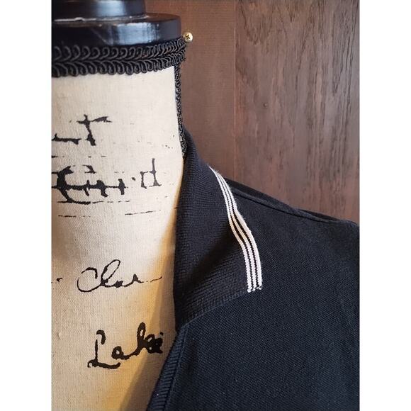 CHEROKEE Shirt Dress Size Small Black Polo Short Sleeve Button Vintage Stretch - Picture 2 of 4